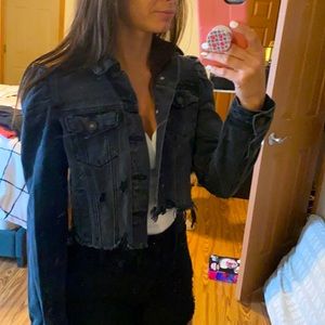 Black denim jacket